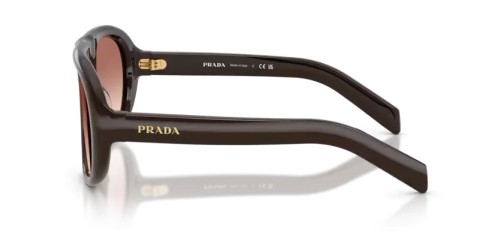 PRADA PR C05S - 27I70X - 57 Lunettes de soleil Cigare Irrégulier