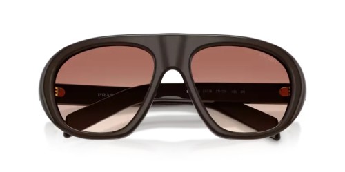 PRADA PR C05S - 27I70X - 57 Lunettes de soleil Cigare Irrégulier