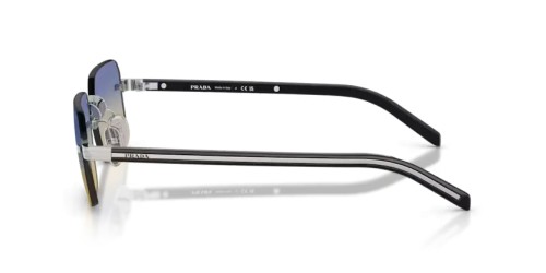 PRADA PR D55S - 1BC50E - 55 Lunettes de soleil Argent Rectangle