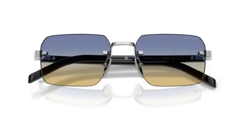 PRADA PR D55S - 1BC50E - 55 Lunettes de soleil Argent Rectangle