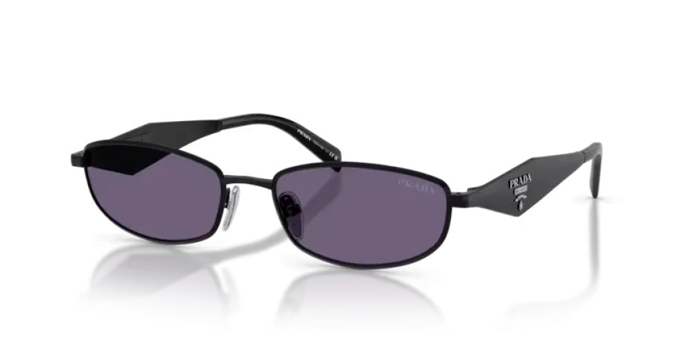 PRADA PR D51S - 7AB70W - 55 Lunettes de soleil Noir satiné Ovale