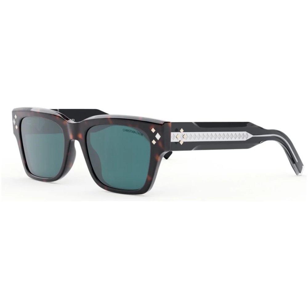 Dior CD DIAMOND S3F - 25B0 N - 55 Lunettes de soleil Vert Angulaire