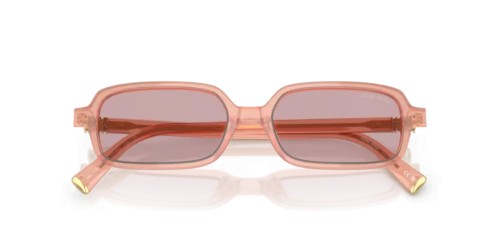 MIU MIU MU 11ZS - 20I60V - 51 Lunettes de soleil Rose opalin Rectangle