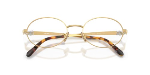 MIU MIU MU 50ZV - 5AK1O1 - 52 Cadres optiques Or Ovale