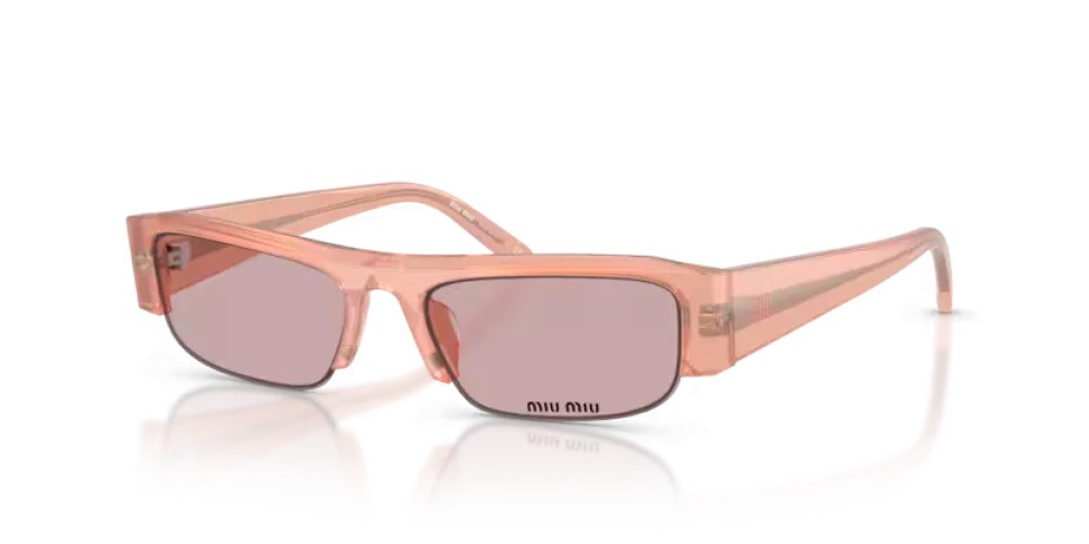 MIU MIU MU B07S - 20I60V - 51 Lunettes de soleil Rose opalin Rectangle