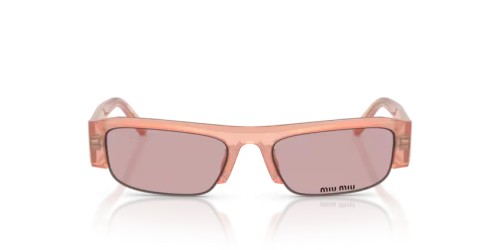 MIU MIU MU B07S - 20I60V - 51 Lunettes de soleil Rose opalin Rectangle