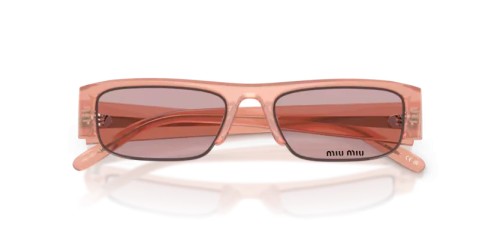 MIU MIU MU B07S - 20I60V - 51 Lunettes de soleil Rose opalin Rectangle