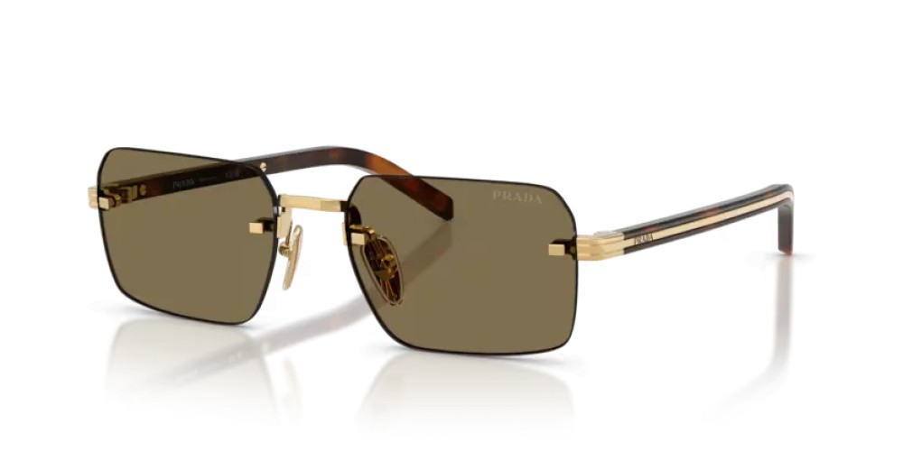 PRADA PR D55S - 5AK90F - 55 Lunettes de soleil Or Rectangle