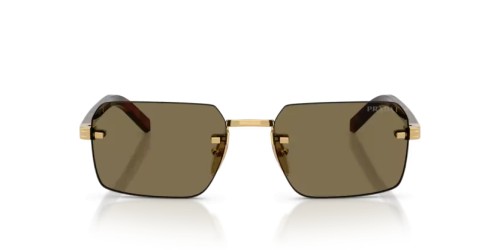 PRADA PR D55S - 5AK90F - 55 Lunettes de soleil Or Rectangle