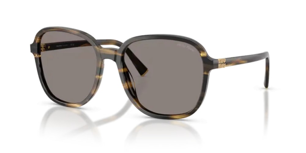 MIU MIU MU B01S - 25E80Q - 58 Lunettes de soleil Rayé loden Coussin