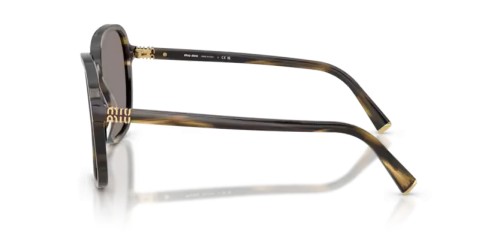 MIU MIU MU B01S - 25E80Q - 58 Lunettes de soleil Rayé loden Coussin