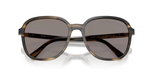MIU MIU MU B01S - 25E80Q - 58 Lunettes de soleil Rayé loden Coussin