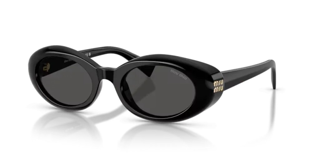 MIU MIU MU B09S - 16K08Z - 52 Lunettes de soleil Noir Ovale
