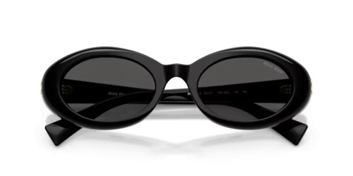 MIU MIU MU B09S - 16K08Z - 52 Lunettes de soleil Noir Ovale