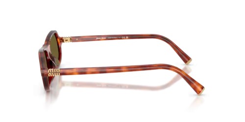 MIU MIU MU B10SU - 11P09Z - 55 Lunettes de soleil Havane, Cognac Irrégulier