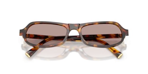 MIU MIU MU B10SU - 14L20I - 55 Lunettes de soleil Havane miel Irrégulier