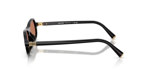 MIU MIU MU B10SU - 16K90Q - 55 Lunettes de soleil Noir Irrégulier