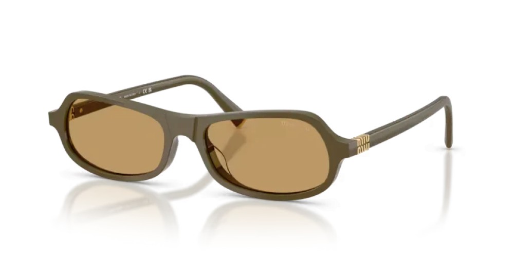 MIU MIU MU B10SU - 25L10Y - 55 Lunettes de soleil Vert Irrégulier