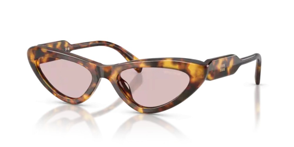 MIU MIU MU B11SU - 14L4I0 - 55 Lunettes de soleil Havane miel Œil de chat