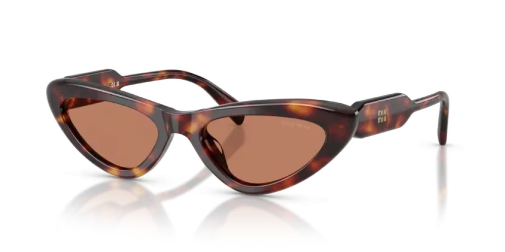 MIU MIU MU B11SU - 27L90Q - 55 Lunettes de soleil Havane Œil de chat