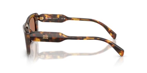 MIU MIU MU B12S - 14L20D - 56 Lunettes de soleil Havane miel Rectangle