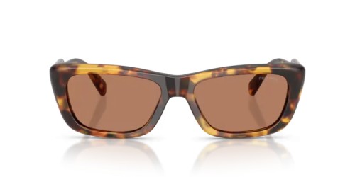 MIU MIU MU B12S - 14L20D - 56 Lunettes de soleil Havane miel Rectangle