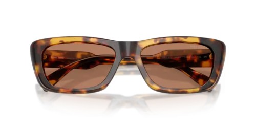 MIU MIU MU B12S - 14L20D - 56 Lunettes de soleil Havane miel Rectangle
