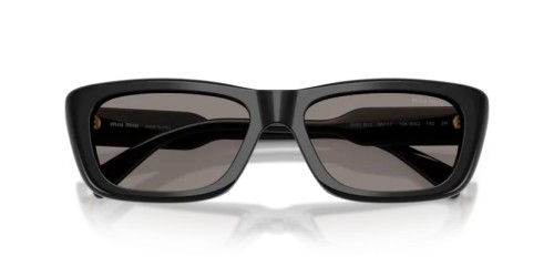 MIU MIU MU B12S - 16K80Q - 56 Lunettes de soleil Noir Rectangle