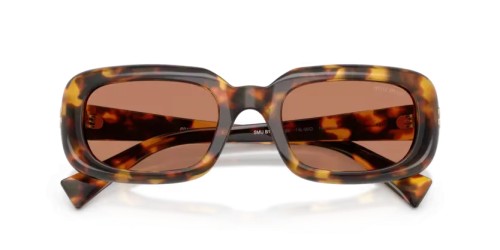 MIU MIU MU B13S - 14L90Q - 52 Lunettes de soleil Havane miel Rectangle