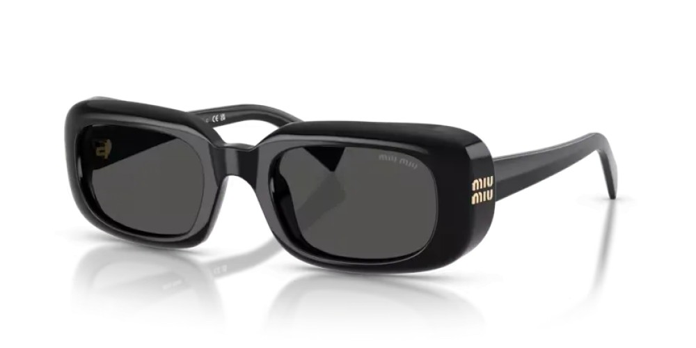 MIU MIU MU B13S - 16K08Z - 52 Lunettes de soleil Noir Rectangle