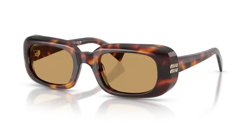 MIU MIU MU B13S - 27L10Y - 52 Lunettes de soleil Havane Rectangle
