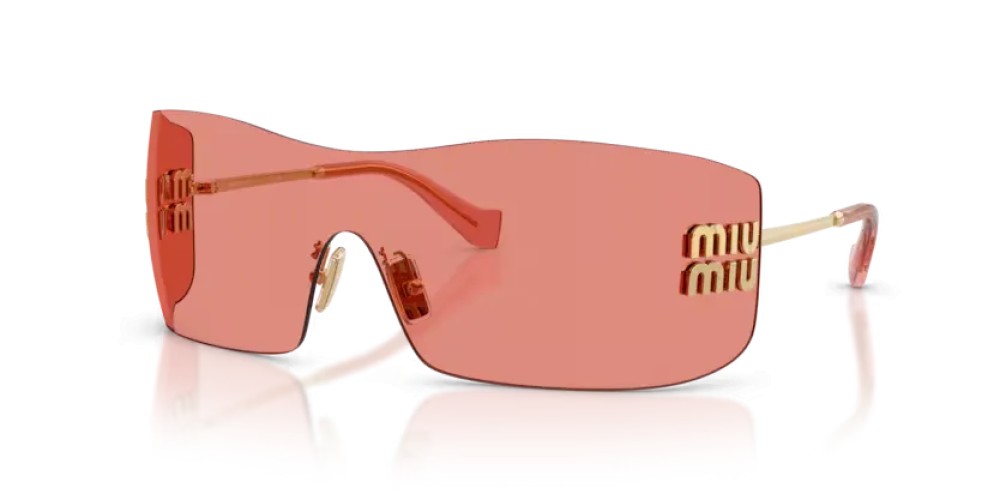 MIU MIU MU B53S - 5AK20Y - 144 Lunettes de soleil Or Rectangle