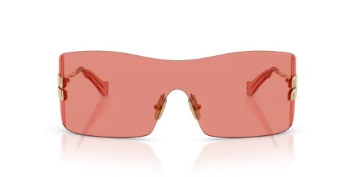 MIU MIU MU B53S - 5AK20Y - 144 Lunettes de soleil Or Rectangle