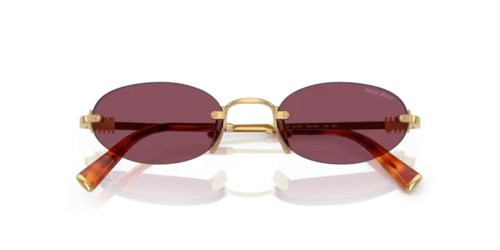 MIU MIU 0MU A54S - 5AK20Y - 51 Lunettes de soleil Or Ovale