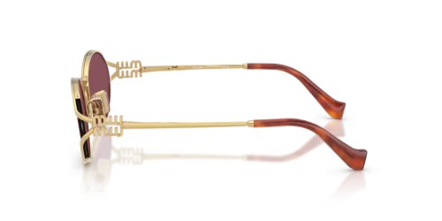 MIU MIU MU 52YS - 5AK20Y - 54 Lunettes de soleil Or Ovale