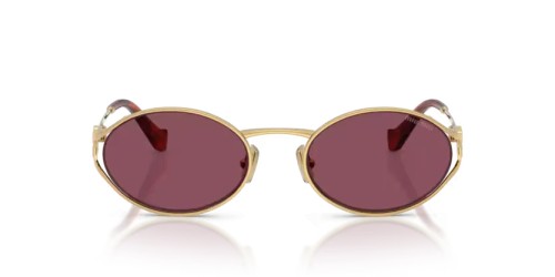 MIU MIU MU 52YS - 5AK20Y - 54 Lunettes de soleil Or Ovale