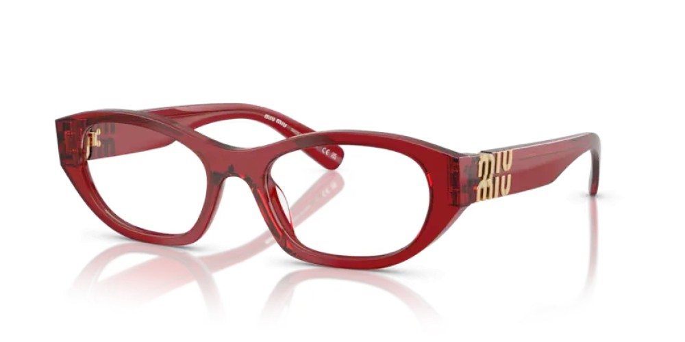 MIU MIU MU 03WV - 25M1O1 - 53 Cadres optiques Rouge écarlate Irrégulier