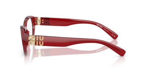 MIU MIU MU 03WV - 25M1O1 - 53 Cadres optiques Rouge écarlate Irrégulier