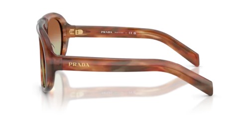 PRADA PR C05S - 24G70T - 57 Lunettes de soleil Chêne rayé Irrégulier