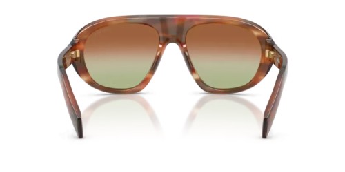 PRADA PR C05S - 24G70T - 57 Lunettes de soleil Chêne rayé Irrégulier