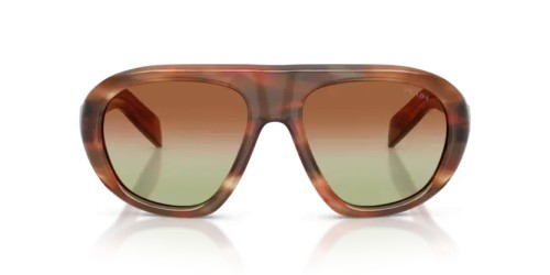 PRADA PR C05S - 24G70T - 57 Lunettes de soleil Chêne rayé Irrégulier