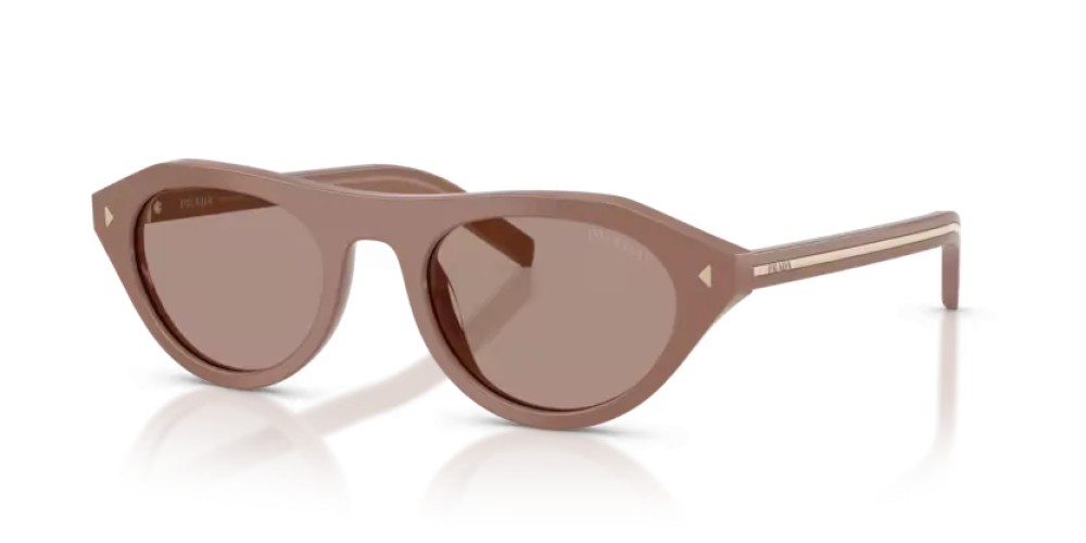 PRADA PR B15S - 28D02T - 51 Lunettes de soleil Noix de pécan Irrégulier