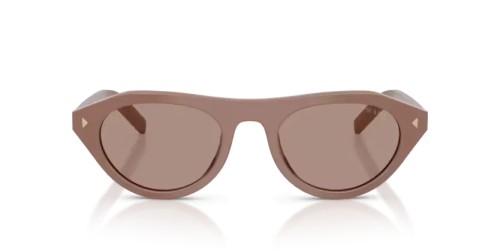 PRADA PR B15S - 28D02T - 51 Lunettes de soleil Noix de pécan Irrégulier