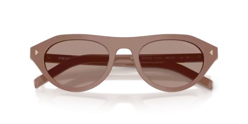 PRADA PR B15S - 28D02T - 51 Lunettes de soleil Noix de pécan Irrégulier