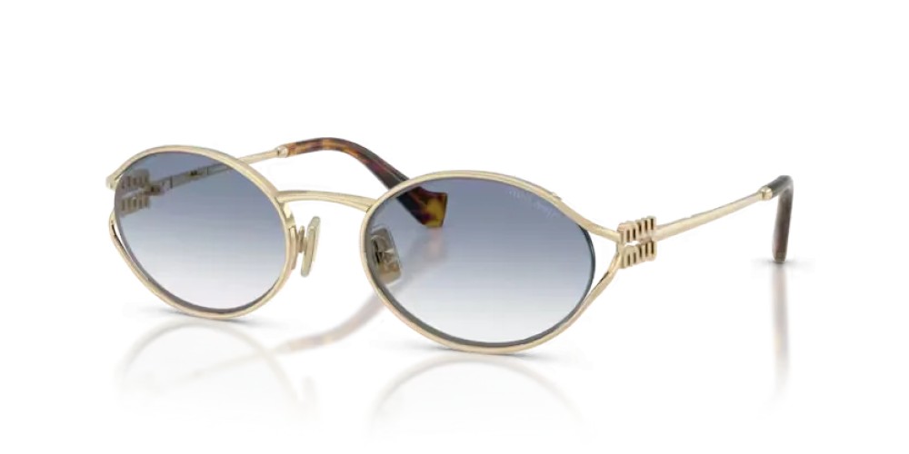 MIU MIU MU 52YS - ZVN80O - 54 Lunettes de soleil Or pâle Ovale