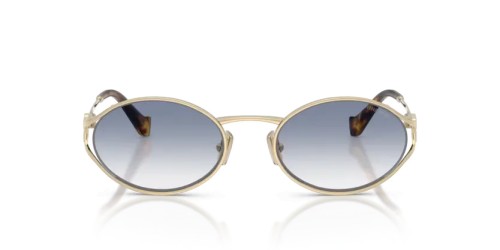 MIU MIU MU 52YS - ZVN80O - 54 Lunettes de soleil Or pâle Ovale