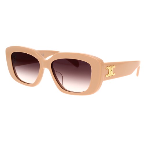 Celine CL40216U - 57F - 55 Lunettes de soleil Beige, Or Œil de chat