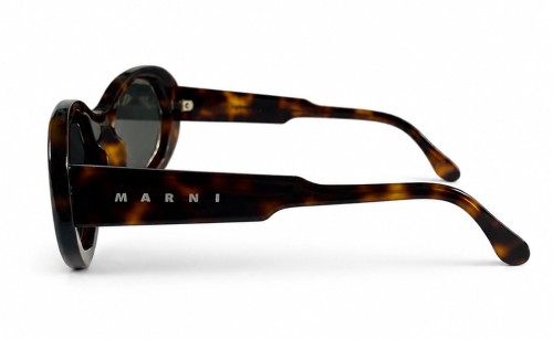 Marni P6P Marni Mount Bromo - 55 Lunettes de soleil Havane Ovale