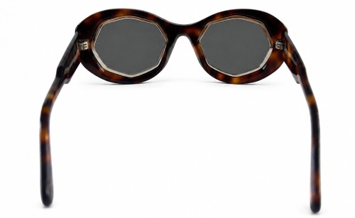 Marni P6P Marni Mount Bromo - 55 Lunettes de soleil Havane Ovale