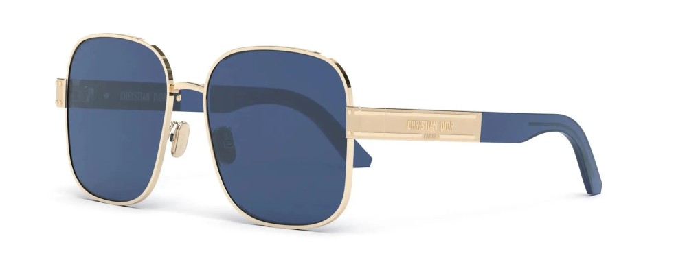 Dior DIORSIGNATURE S5U - B0B0 A - 60 Lunettes de soleil Or, Bleu Angulaire
